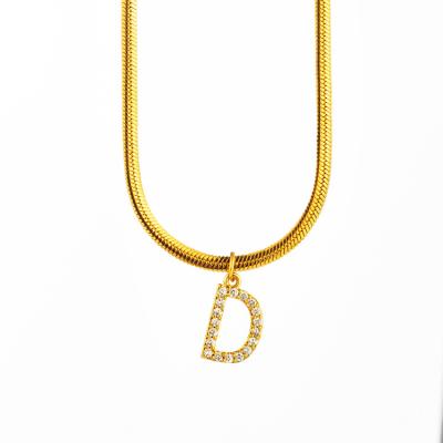 China Amazon Character Design 18k Gold Snake Bone Custom Romantic Single Layer Chain Necklace Stainless Steel for sale