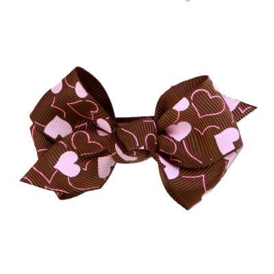 China For Girls Beauty Promotion Big Custom Bows Knot Design Glitter Heart Patch Hair Bow Material For Girls Full Lines for sale