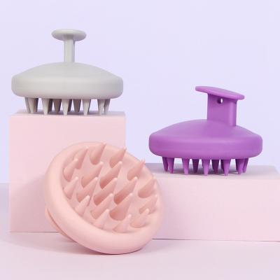 China Wholesale Custom Logo Silicone Hair Shampoo Brush Waterproof Silicone Care Scalp Massager Soft Hair Brush for sale