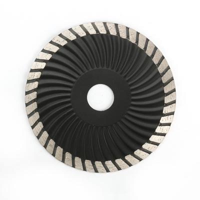 China Diamond Segment & 65Mn Steel Body 4.5 Inch 115x7x22.23mm Turbo Dry Wave Cutting Diamond Saw Blade for sale