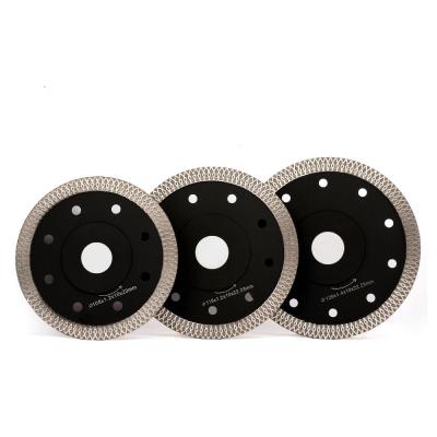 China Tile 105/115/125 mm hot pressed super thin turbo diamond saw blade cutting disc for ceramic tile granite marble for sale