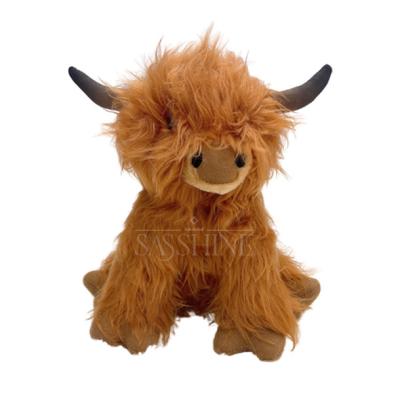 China New Arrival RTS 26cm Casual Soft Children's Highland Cattle Scares Plush Toys for sale