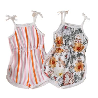 China High Quality Spandex/Cotton RTS Casual Summer Toddler Connecting Shoulder Strap Romper Infant Baby Jumpsuit For Customized for sale