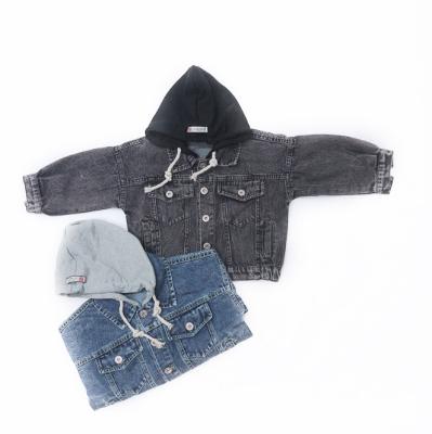 China High Quality Breathable Toddler Jeans Factory Customized European Style Boys And Girls Cotton Denim Black Washed Jacket For Kids for sale