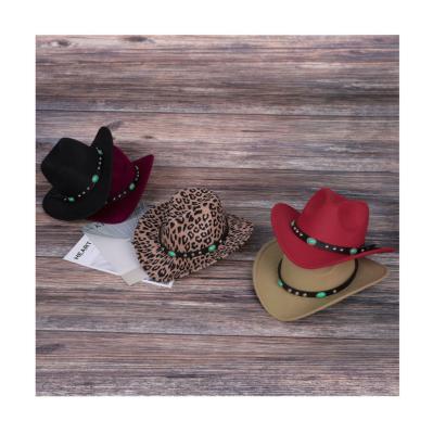 China New Arrival Style Boy Turquoise Accessories Hat Western Cowboy Hats Mommy And Casual I Jazz Hats For Kids for sale