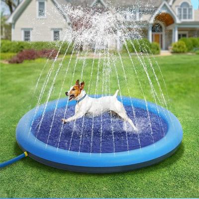 China Inflatable Pet Pool Splash Pad , PVC Water Sprinkler Pool With Spray for sale