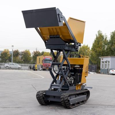 China Lifting Platform Mini Loader Machine 500kgs 1000kgs Mini  Dumper Truck With Rubber Track for sale