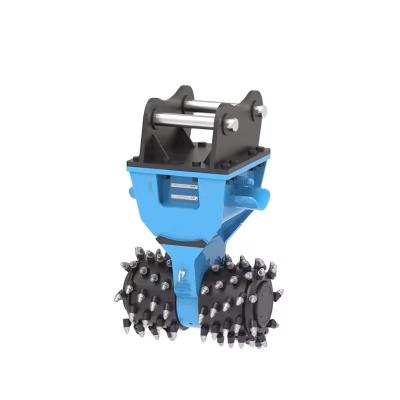 China Drum Cutter Excavator Attachments Small Rotary Cutter Single Hydraulic Motor For Excavators 20 - 30 Ton for sale