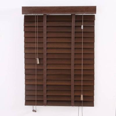 China Mid Century Modern Venitan Wood Blinds Custom Size Motorized Venetian Blinds Custom Size Motorized Wood Blinds for sale