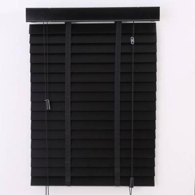 China Mid Century Modern Custom Size Electric Venetian Blinds Custom Size Fauxwood Electric Blinds for sale