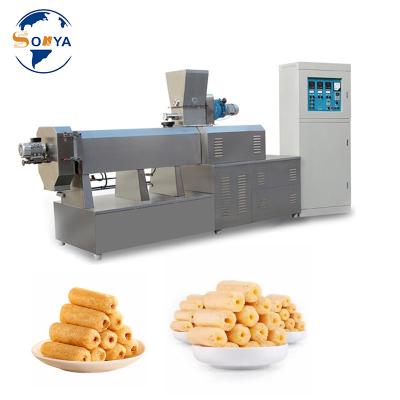 China puff fries making SONYA twin screw extruder prices puffed corn fries snacks making machine puff snacks extruder machine for sale