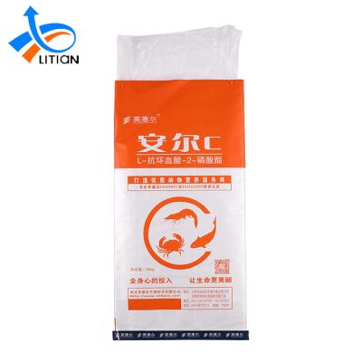 China Disposable Fish Animal Feed Custom Logo Packaging Composite Plastic Pp Woven Bag for sale