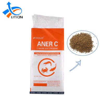 China Disposable Heating Sealing Custom Dimension PP Woven 25Kg Animal Fish Feed Packaging Bag for sale