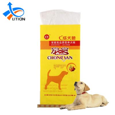 China Farms Custom Bopp Woven PP Recycled Plastic Pet Animal Feed Packaging Bag For Dog Food for sale