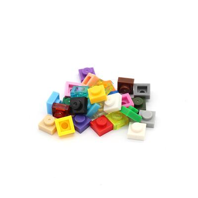 China DIY TOY 100g/bag Moc Tiles Short Plate 1x1 Piece 3024 Light Up Classic Building Block Bricks Compatible With Assemble Particles for sale