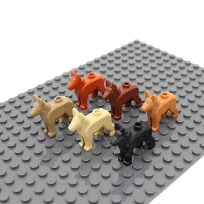 China DIY TOY 100g/bag MOC Alsatian Dog German Shepherd City Street View Garden Scene Bricks Building Blocks Compatible With 92586 for sale