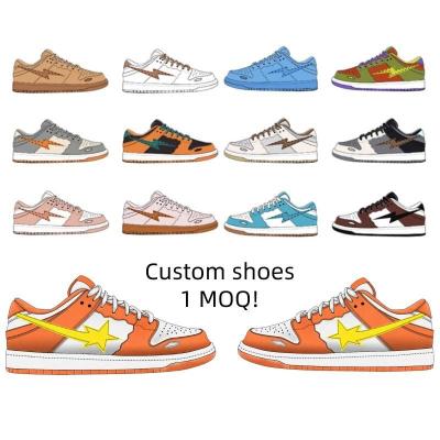 China Rubber Custom Dunks Low Skate Boarding Shoes Design Air Cushion Multicolor Brand Sports Shoes Sneakers Mens Casual Sports for sale