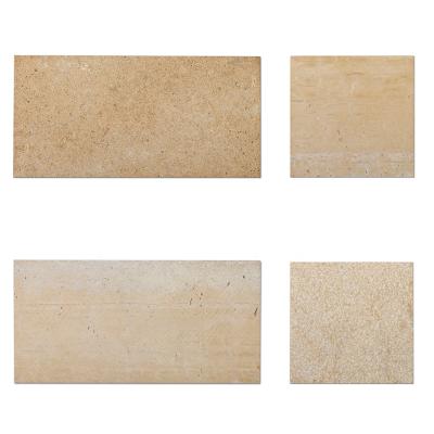 China Modern Yellow Samistone Limestone Bush Hammured Tile Honed Paver For Exterior Decoration for sale