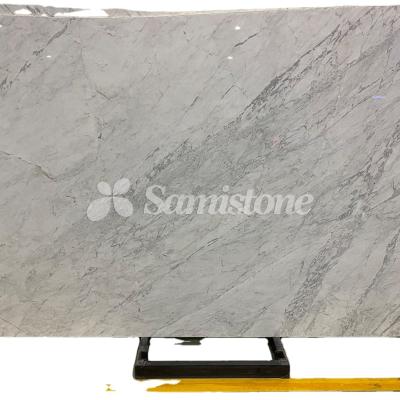 China Samistone industrial white marble slab for interior decoration for sale