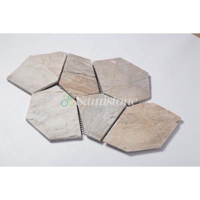 China Culture Stone Samistone Stone Rusty Yellow Slate Stone Wholesale For House Decorative Wall Panels for sale