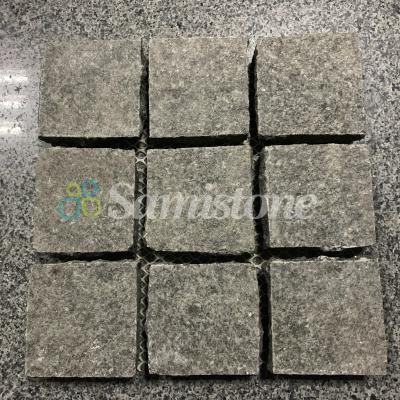 China Samistone New Traditional Natural G684 Granite Block Granite Cobblestone Black Stone Pavers for sale