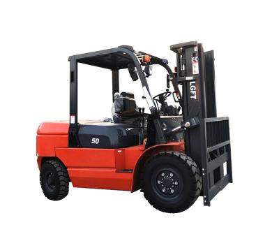 China Building material stores 5 tons diesel forklift with Japanese ISUZU or Chinese XICHAI engine side shift for sale