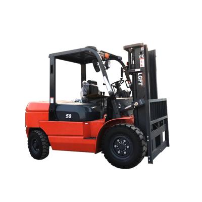 China High quality build material stores 2 or 3 stages mast articulated forklift 5t 5 ton forklift cummins diesel engines for sale