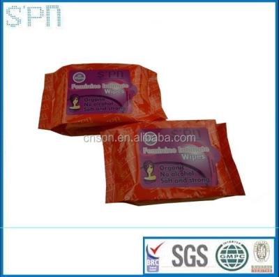 China Spunlace Hot Sale OEM Special Soft Feminine Hygiene Wet Wipes for sale