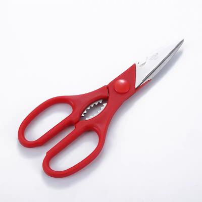 China Vegetable hot sale high quality cut kitchen stainless steel scissors with plastic handles at low price for sale