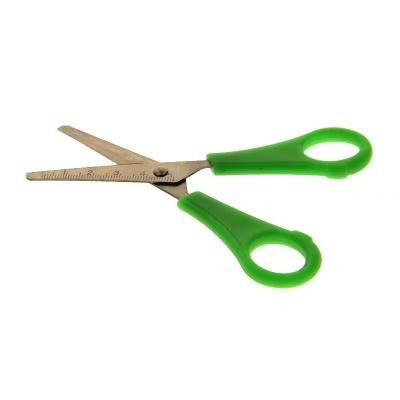 China Wholesale Kids Beauty Color And Stainless Steel Student Scissors With Ruler In School Or Office for sale