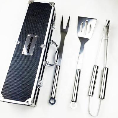 China Enterprises Stainless Steel 3 Piece Grill BBQ Easily Cleaned Tip Polishing Tool Kit for sale