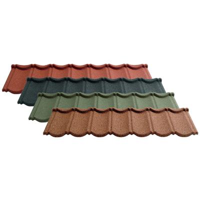 China Modern Wholesale Color Stone Chip Coated Metal Roof Tiles Stone Coated Cheap Stone Color Steel Roof Tiles for sale