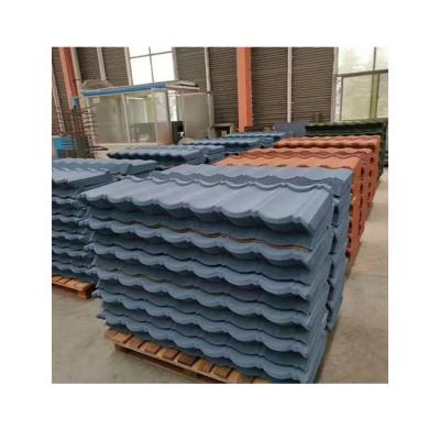 China Modern Popular Stone Coated Roofing Tiles With Porcelain Metal Stone Roof Tile for sale