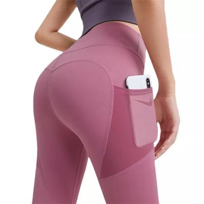 China 2022 New Arrivals Breathable Shape High Waist Yoga Woman Pants Leggings With Pockets Butt Lifting Workout Sports Leggings For Women for sale