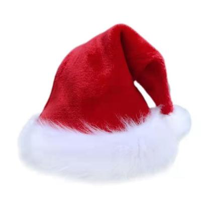 China Cute Plaid Santa New Year Party Decorate Xmas Christmas Hat Comfortable New High Quality Hat Design For Men Christmas Hat for sale