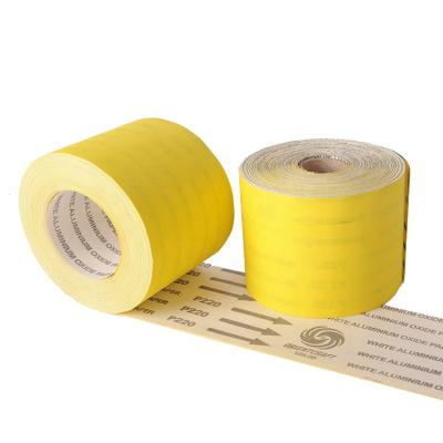 China High Quality P220 Yellow Waterproof Aluminum Oxide Sanding Paper Abrasive Roll for sale