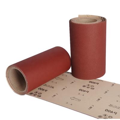 China High Performance 10cmx50m Paper Roll Aluminum Oxide Emery Cloth Non Woven Abrasive Sanding Roll for sale