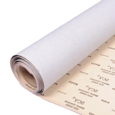 China High Quality Sandpaper Emery Roll Dry Sanding Surface Polishing White Round Aluminum Oxide For Wood Working 40#~600# for sale