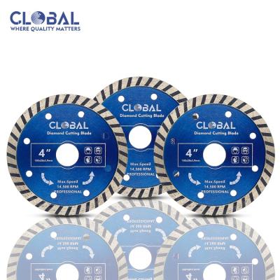 China 65Mn+Diamond 105x1.9x20mm Turbo Diamond Circular Saw Blade Cold Press Stone Cutting Disc Cutter Blades For Granite for sale