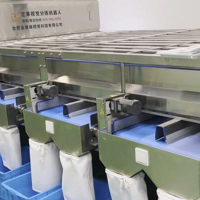 China AI Aprendizaje profundo 20 canales Pistachio máquina de clasificación obtiene 8 grados en un solo proceso en venta