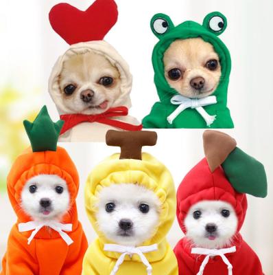 China Lovely fashionable and lovely medium and large dogs banana-fig fruit dog cat winter autumn sweaters shear sweaters pet clothing items for sale