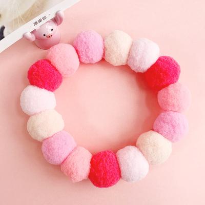 China Fashionable And Lovely Cute Cat Color Ball Collar Dog Ball Collar Pet Accessories for sale