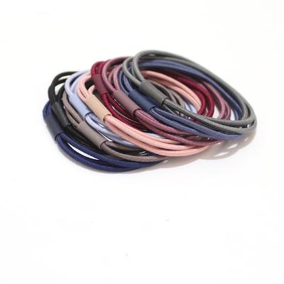 China Three fashionable and beautiful high elastic lines in one one base hair circle DIY 10 color elastic band tied main rope for sale