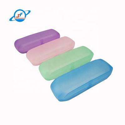 China Cute Sunglasses Bag Clear Plastic Color Customized Plastic Case Glass Eyewear Case Glasses Case With Logo for sale