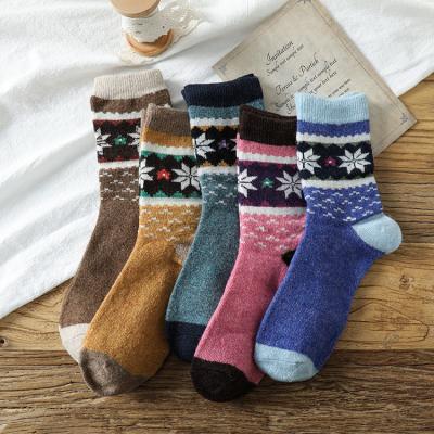 China Fashion Comfortable QUICK DRY Women's Winter Thick Socks Increasing Cartoon Casual Indoor Wool Thermal Socks for sale