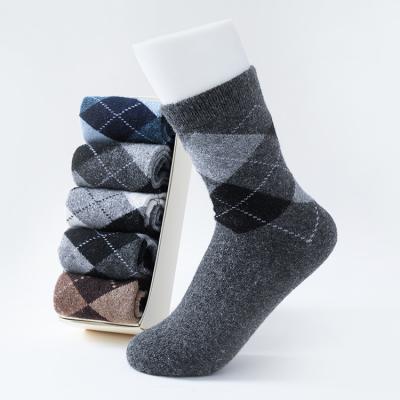 China Autumn And Winter Keep Warm Anti Bacterial Mens High Performance Anti Slip Cashmere Custom Socks for sale