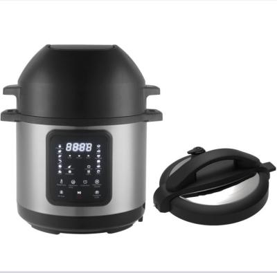 China Large Capacity Deep Fryer Press Control Pressure Cooker Air Oil Free 2 In 1 Multi Cooker for sale