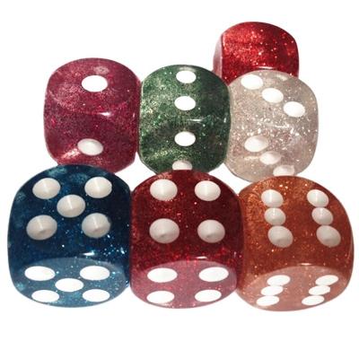 China Colorful Entertainment High Quality Acrylic Universal Game Dice Six Dice for sale