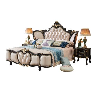 China French royal classic luxury antique European style bedroom furniture royal princess bed for sale