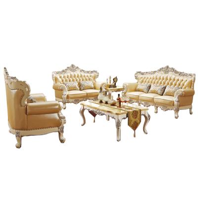 China High Quality Elegant And Durable Comfortable Durable Elegant Leather Royal Sofa Set For Home Italian Leather Sofa Set for sale